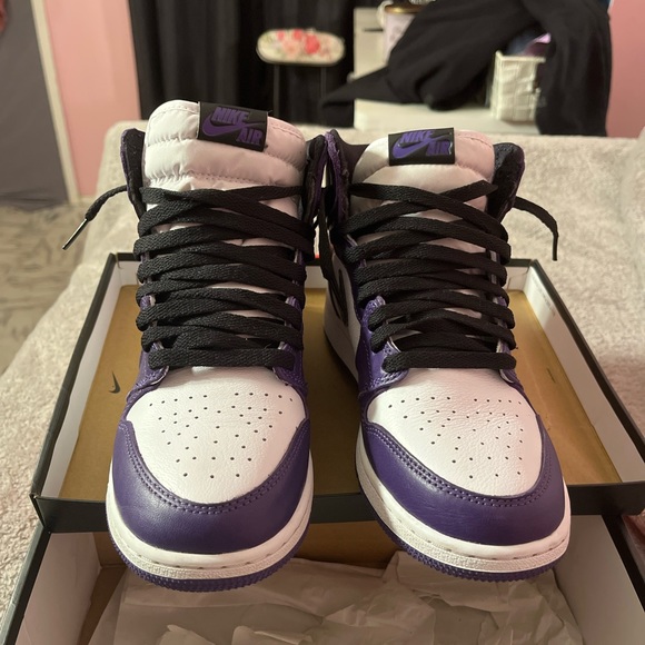 Court Purple Air Jordan 1 - Picture 4 of 7
